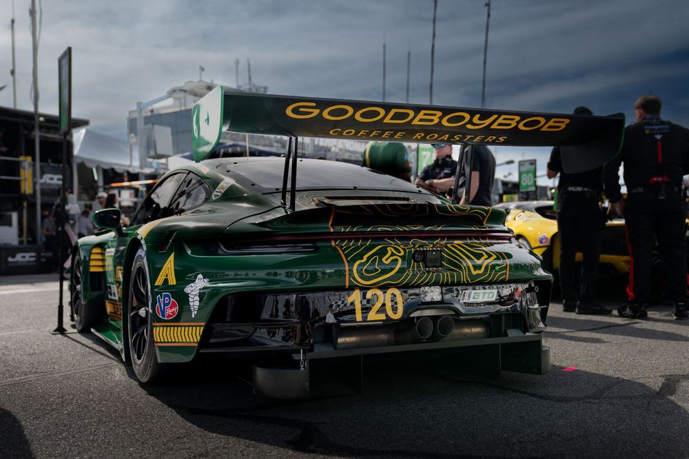 Porsche 911 GT3 R · No. 120, GoodBoyBob paddock detail